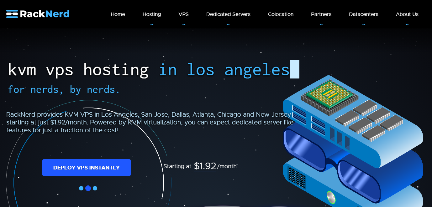 RackNerd洛杉矶DC-03补货,1G带宽,年付.96起,适合开发测试、线路备用和Linux VPS入门